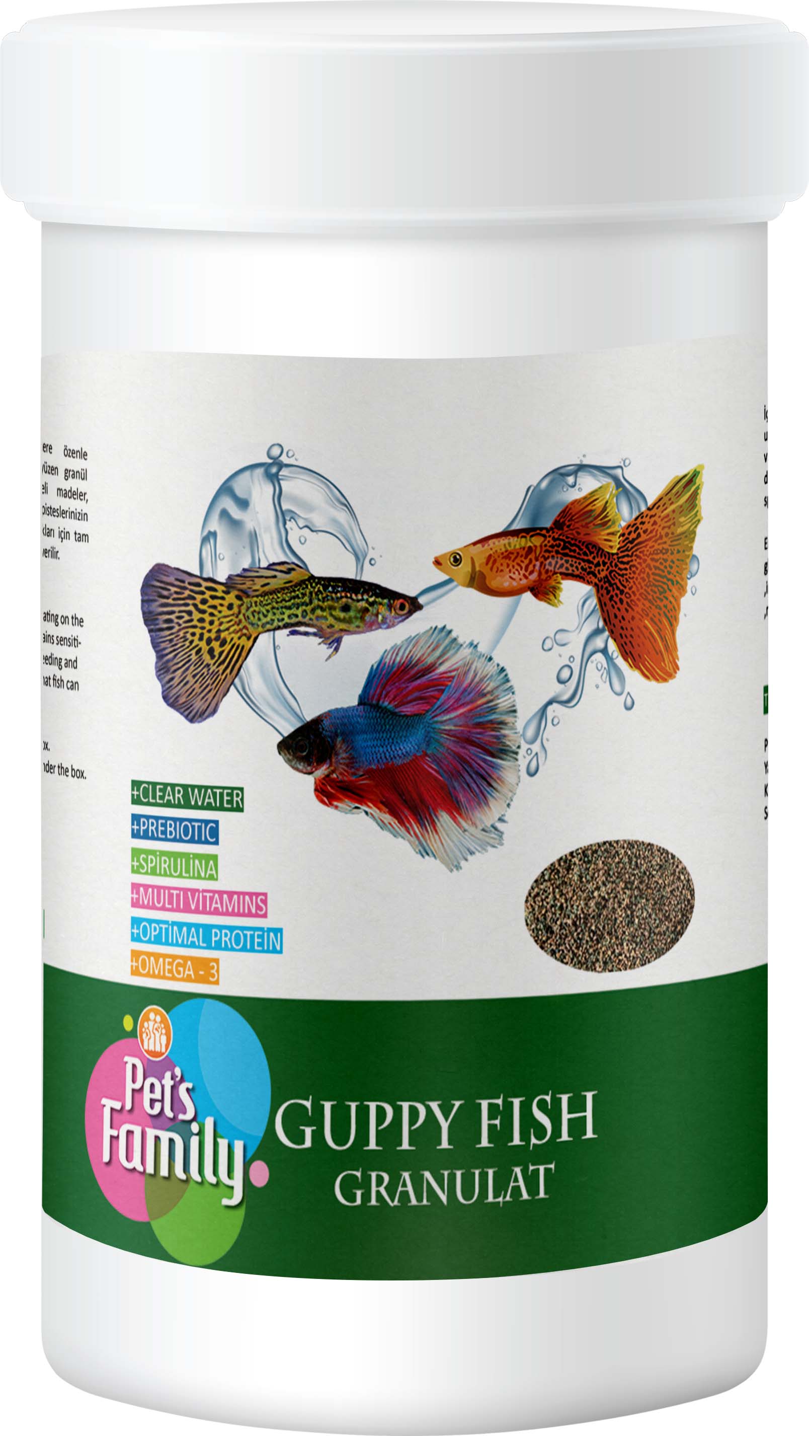 Pets Family Guppy Fish Granulat 250 Ml/110 Gr