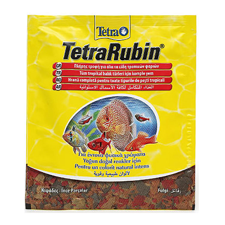 Tetra Rubin Renklendirici Pul Balýk Yemi 12 Gr