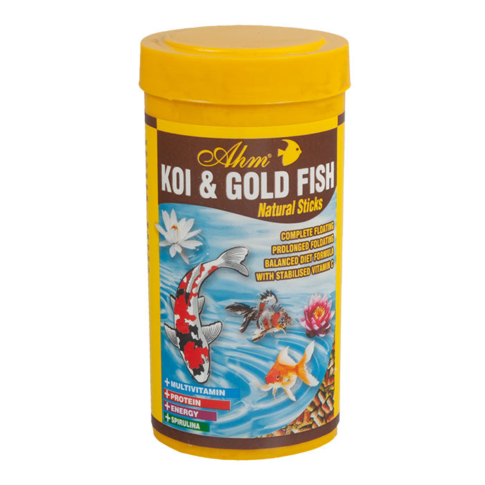 Ahm Koi Gold Fish Natural Sticks 250 Ml