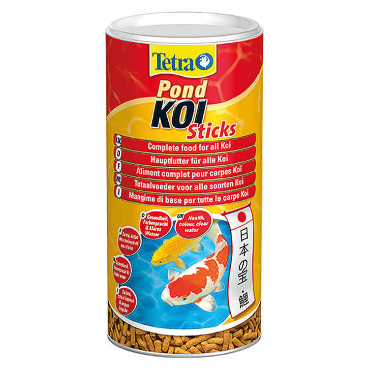 Tetra Pond Koi Sticks Kýrmýzý Renkli Havuz Balýklarý Yemi 1 Lt
