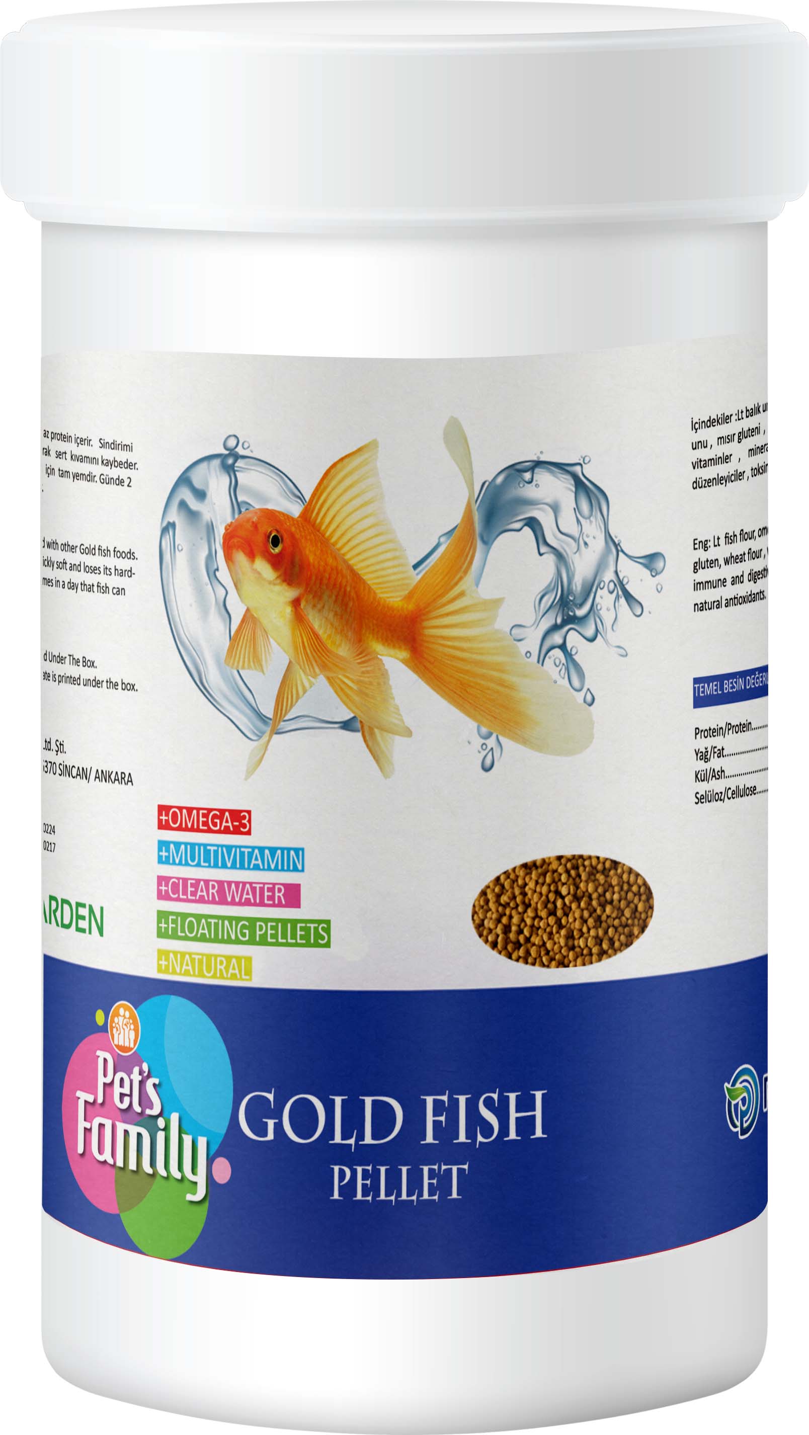Pets Family Gold Fish Pellet 250 Ml/90 Gr