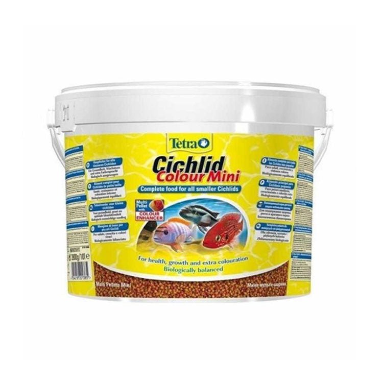 Tetra Cichlid Colour Mini Ufak Taneli Renklendirici Ciclhid Balýk Yemi 10 Lt - YemSende.com
